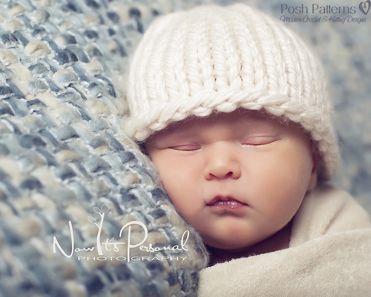 Knitting Pattern - Easy Knit Baby Beanie Hat PDF 227 - Includes 6 Sizes Newbo...